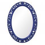 Suzanne Oval Mirror - Custom Painted Glossy Royal Blue