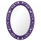 Suzanne Oval Mirror - Custom Painted Glossy Royal Purple