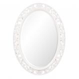 Suzanne Oval Mirror - Custom Painted Glossy White