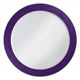 Lancelot Round Mirror - Custom Painted Glossy Royal Purple