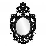Dorsiere Oval Glossy Black Mirror