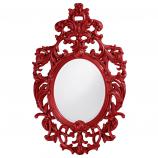 Dorsiere Oval Glossy Cherry Red Mirror