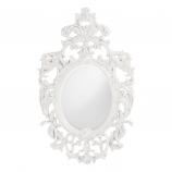 Dorsiere Oval Glossy White Mirror