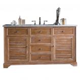 60 Inch Large Driftwood Single Sink Bathroom Vanity