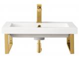 24 Inch Modern Gold Floating Console Bathroom Sink