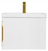 24 Inch White Floating Single Sink Bathroom Vanity White Top