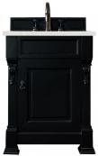 26 Inch Black Single Sink Bathroom Vanity Serena Quartz