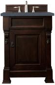 26 Inch Mahogany Single Sink Bathroom Vanity Charcoal Quartz