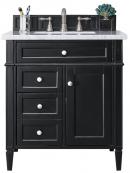 30 Inch Single Sink Bathroom Vanity in Black with Choice of Top