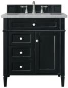 30 Inch Black Single Sink Bathroom Vanity Serena Quartz