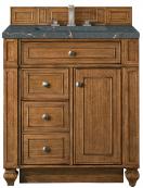 30 Inch Brown Single Sink Bathroom Vanity Bleu Quartz