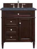 30 Inch Mahogany Single Sink Bathroom Vanity Charcoal Quartz