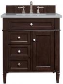 30 Inch Mahogany Single Sink Bathroom Vanity Serena Quartz