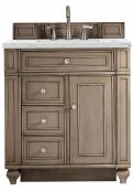 30 Inch Single Sink Bathroom Vanity in Walnut Noctis Quartz