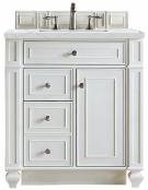 30 Inch Single Sink Bright White Bathroom Vanity Quartz