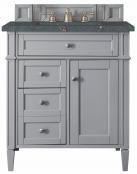 *30 Inch Single Sink Urban Gray Bathroom Vanity Bleu Quartz