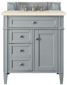 30 Inch Single Sink Urban Gray Bathroom Vanity Marfil Quartz