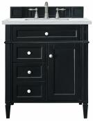 30 Inch Transitional Single Sink Black Bathroom Vanity