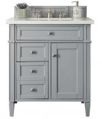 30 Inch Urban Gray Single Sink Bathroom Vanity Pearl Quartz