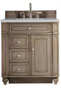 *30 Inch Walnut Single Sink Bathroom Vanity Serena Quartz