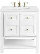30 Inch White Single Bath Vanity with Electircal Component
