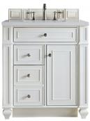 30 Inch White Single Sink Bathroom Vanity Serena Quartz