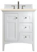 30 Inch White Single Sink Shaker Style Bathroom Vanity