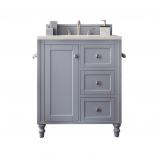 30 Inch Single Sink Bathroom Vanity in Gray with Choice of Top