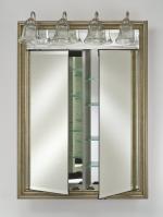 Signature Collection Custom Framed Double Door Medicine Cabinet with Traditional Integral Lighting