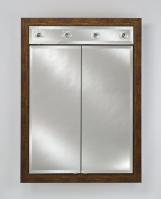 Signature Collection Custom Framed Double Door Medicine Cabinet with Contemporary Integral Lighting