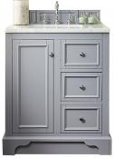 30 Inch Single Sink Bathroom Vanity in Silver Gray with Choice of Top