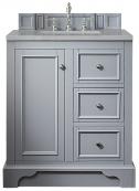 32 Inch Modern Single Sink Gray Bathroom Vanity Quartz Top