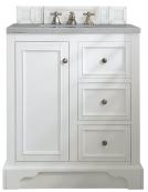 32 Inch Modern White Single Sink Bathroom Vanity Quartz Top