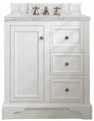 32 Inch White Single Bathroom Vanity Victorian Silver Quartz