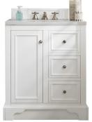 32 Inch White Single Sink Bathroom Vanity Pearl Quartz Top