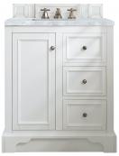 30 Inch Single Sink Bathroom Vanity in Bright White with Choice of Top