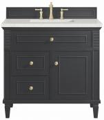 36 Inch Black Onyx Single Sink Bathroom Vanity Quartz Top