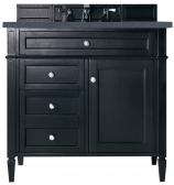 36 Inch Black Single Sink Bathroom Vanity Charcoal Quartz