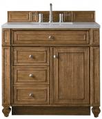 36 Inch Brown Single Sink Bathroom Vanity Serena Quartz