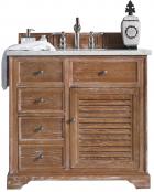 36 Inch Driftwood Single Bathroom Vanity Carrara Marble