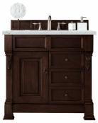 36 Inch Mahogany Single Sink Traditional Bath Vanity Quartz