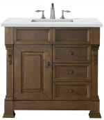 36 Inch Oak Single Sink Traditional Bathroom Vanity Quartz