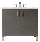 36 Inch Silver Oak Single Sink Dual Mount Bathroom Vanity