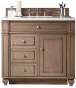 36 Inch Single Sink Bathroom Vanity in Walnut Pearl Quartz