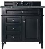 36 Inch Single Sink Black Onyx Bathroom Vanity Bleu Quartz