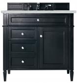 36 Inch Single Sink Black Onyx Bathroom Vanity Quartz