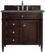 36 Inch Single Sink Mahogany Bathroom Vanity Bleu Quartz