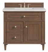 36 Inch Single Sink Mid-Century Walnut Bathroom Vanity