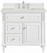 36 Inch Single Sink White Bathroom Vanity with Lime Quartz