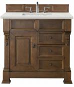 36 Inch Traditional Oak Single Sink Bathroom Vanity Quartz